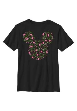 Disney Classic Mickey Shabby Chic Egg - T-Shirt Print - Black