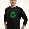 Disney Classic Mickey Micky Shamrocks - Sweater - Black