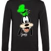 Disney Classic Mickey Goofy Big Face - Sweater - Black