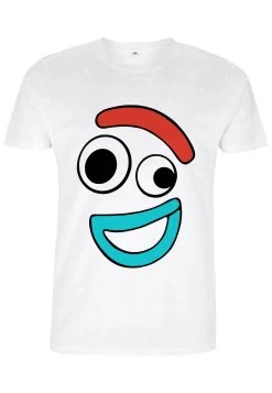 Disney Toy Story 4 Big Face Smiling Forky Unisex - T-Shirt Print - White -Mode Verkoop 3457607e9fc949a0926dff2e137e5561