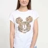 Disney Mickey Classic Floral Mickey - T-Shirt Print - White