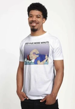 Disney Snow White Snow White Snooze Unisex - T-Shirt Print - White -Mode Verkoop 3708680c7144419f99c876f0d0669f96