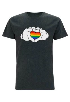 Disney Classic Mickey Rainbow Love Unisex - T-Shirt Print - Melange Black -Mode Verkoop 38509bfa519b48f4ad8922f69662029d