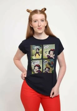 Disney Snow White Signing Snow - T-Shirt Print - Navy Blue -Mode Verkoop 39306ae44d9c491484156fe6494db635