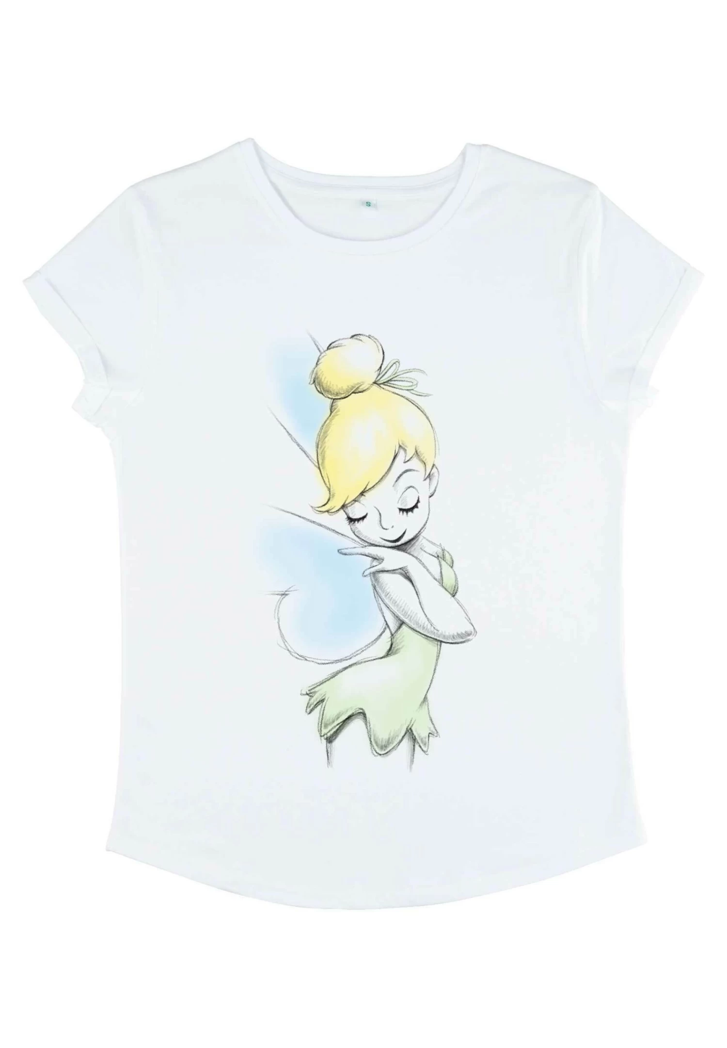 Disney Peter Pan Tink Sketch - T-Shirt Print - White 5 Disney Peter Pan Tink Sketch - T-Shirt Print - White - Afbeelding 5