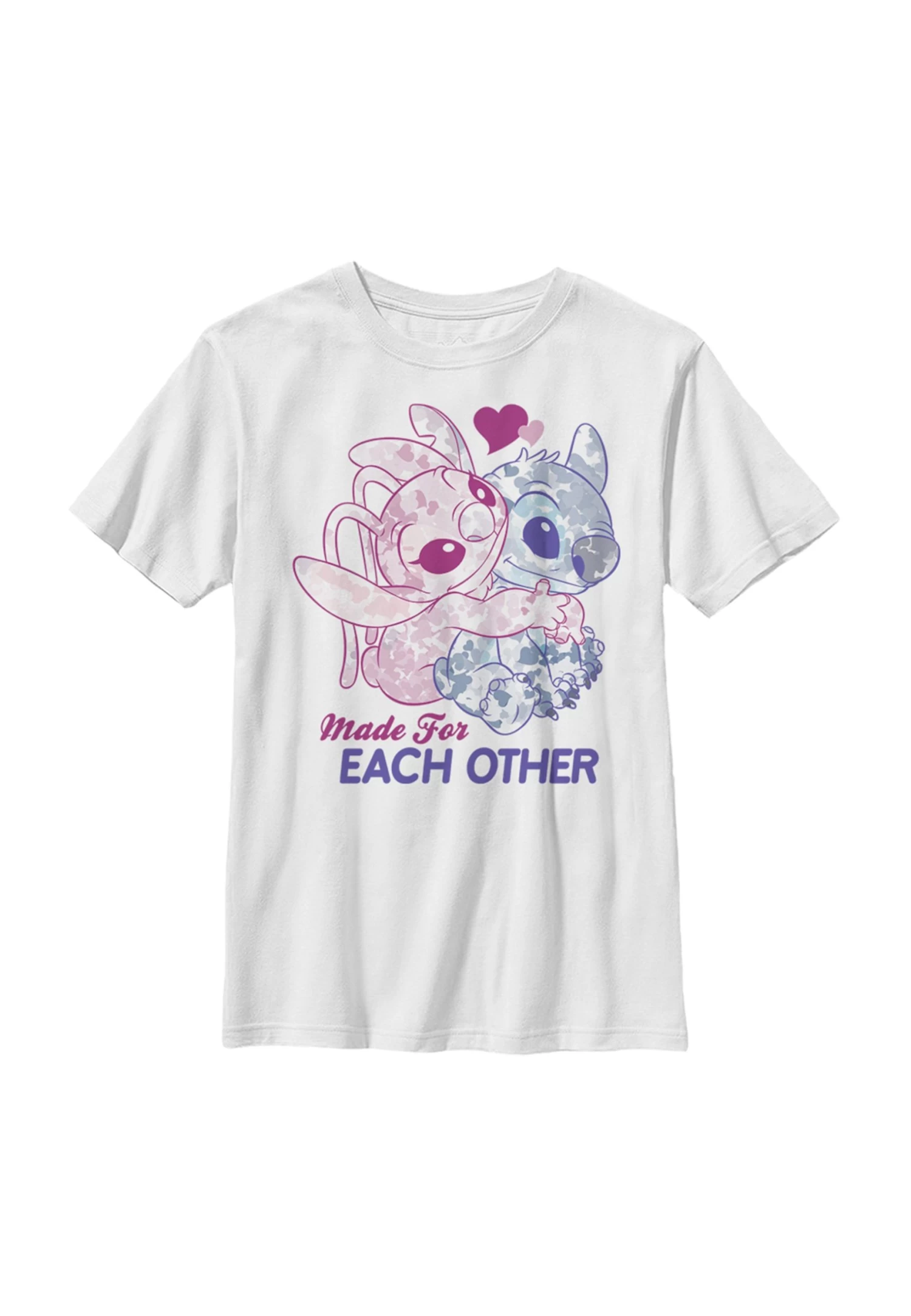 Disney Lilo & Stitch Stitch Angel Together - T-Shirt Print - White 1 Disney Lilo & Stitch Stitch Angel Together - T-Shirt Print - White
