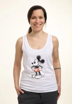 Disney Classic Mickey Mickey WateryTank- Top - White -Mode Verkoop 3d7daf15db57477e91529b85761087af