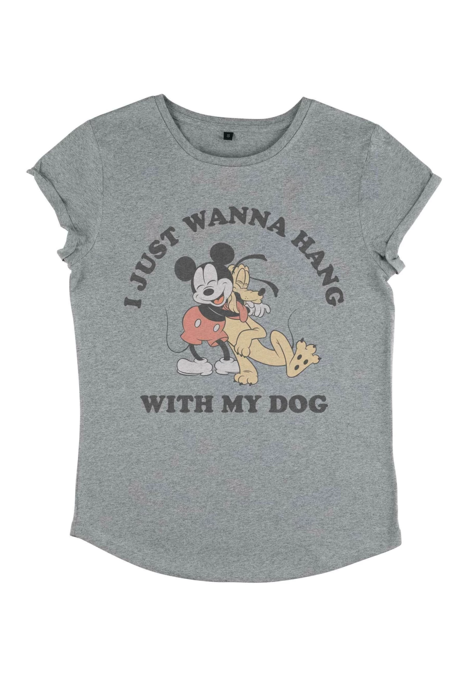 Disney Classic Mickey Mickey Dog Fill Lover - T-Shirt Print - Melange Grey 4 Disney Classic Mickey Mickey Dog Fill Lover - T-Shirt Print - Melange Grey - Afbeelding 4