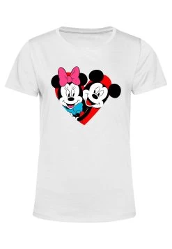 Disney Mickey Mouse Mickey Minnie Heart - T-Shirt Print - White 9 Disney Mickey Mouse Mickey Minnie Heart - T-Shirt Print - White -Mode Verkoop 4108eb8e5fe04ed899dbfe3de7c52811