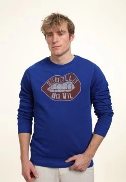 Disney Dnca Lip Embroidery - Sweater - Royal Blue -Mode Verkoop 4158fc7b65fa43d3af1fb5660c7877d3