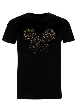 Disney Mickey Classic Hotfix Mickey Unisex - T-Shirt Print - Black -Mode Verkoop 44122191f1e64b4f8b1e3d09f2bca34b