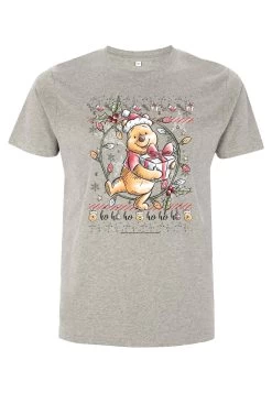 Disney Winnie The Pooh Winnie At Xmas - T-Shirt Print - Melange Grey -Mode Verkoop 481429ff05b1445f89e563daabfe9cbd