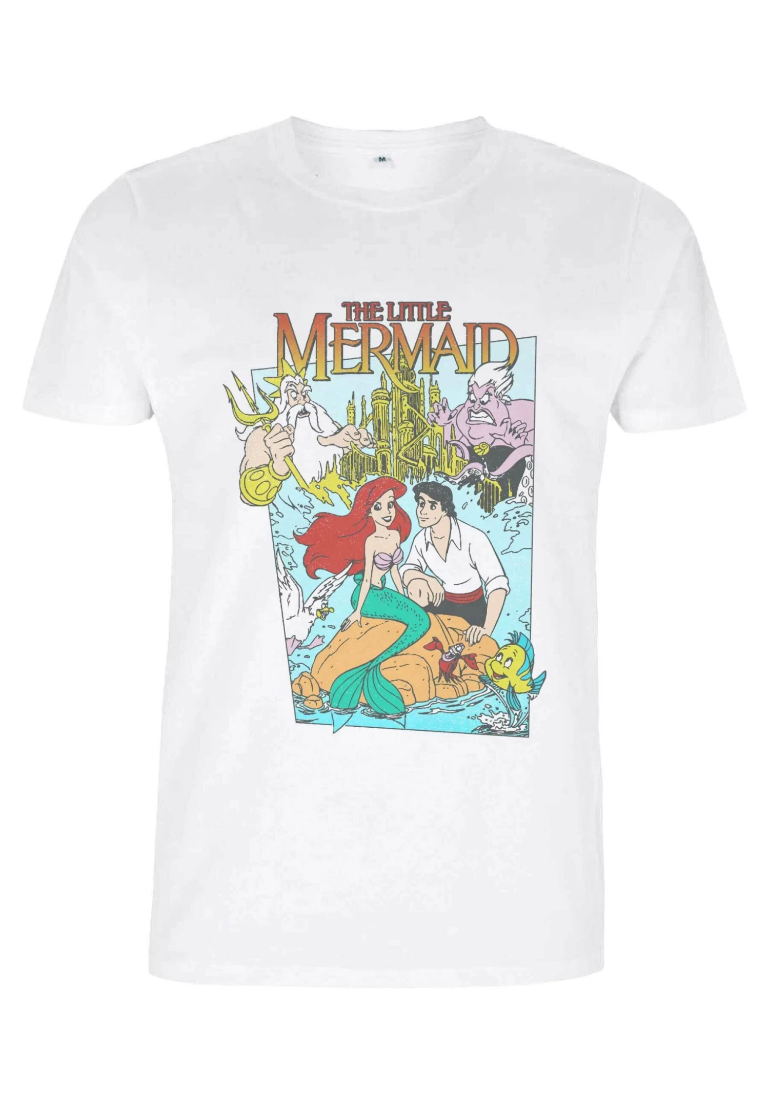 Disney The Little Mermaid Mermaid Cover Unisex - T-Shirt Print - White 5 Disney The Little Mermaid Mermaid Cover Unisex - T-Shirt Print - White - Afbeelding 5