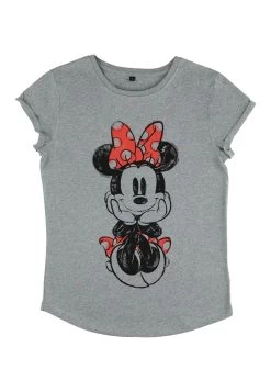 Disney Classics Mickey Classic - Sitting Minnie Sketch - T-Shirt Print - Melange Grey -Mode Verkoop 4a3deca9f54c4039beaa5dae9204dab4