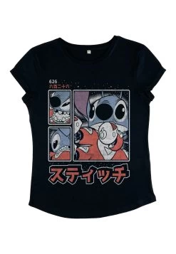 Disney Lilo & Stitch Stitch Kanji - T-Shirt Print - Navy Blue -Mode Verkoop 4abbda5b8d08417ba24c90fb18d653a1