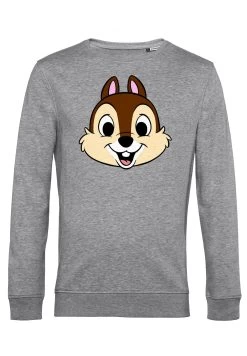 Disney Mickey & Friends Chip Big Face - Sweater - Heather Grey -Mode Verkoop 4db272a9ad444aacac1052d4a2707b57