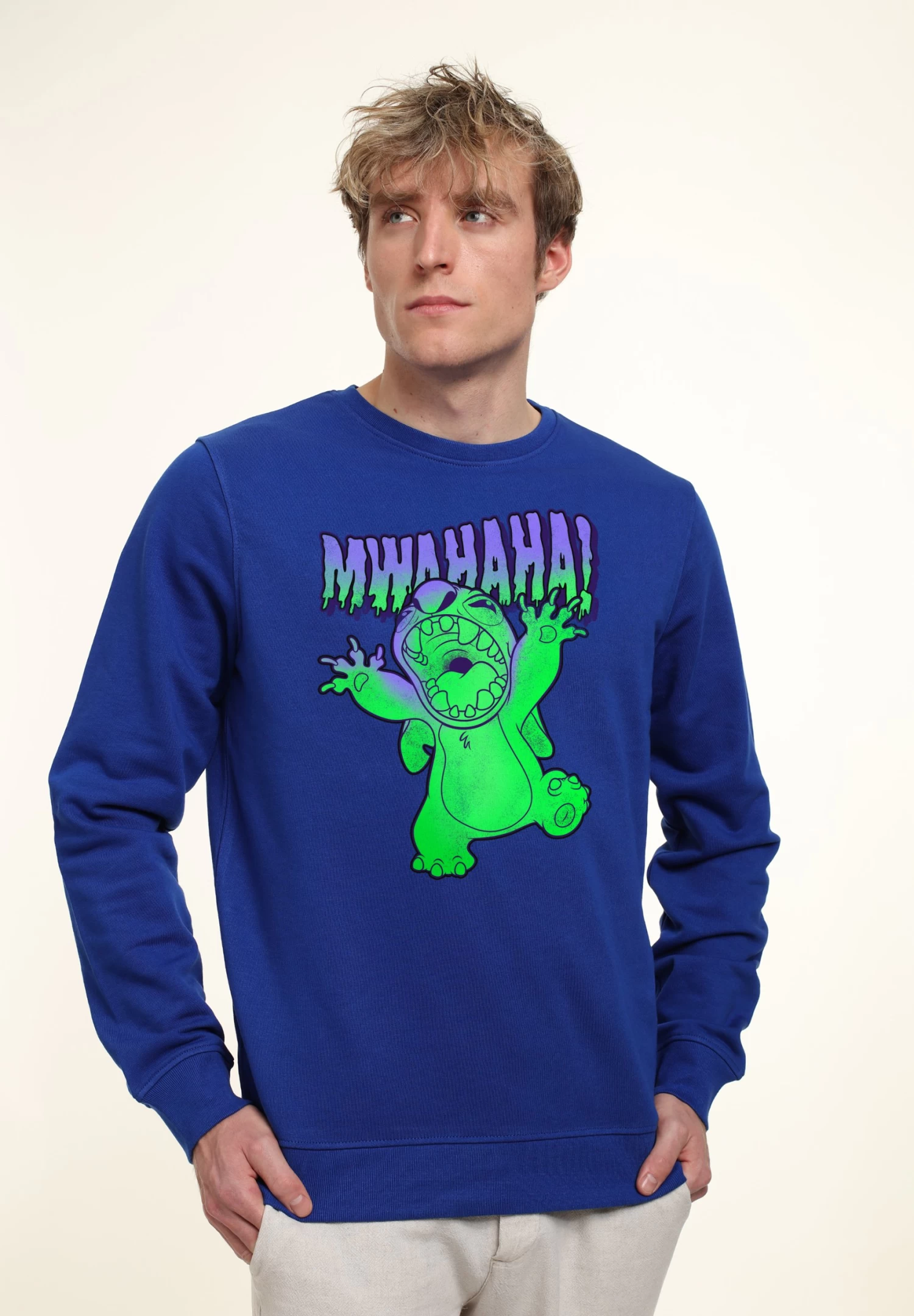 Disney Lilo & Stitch Mwahaha - Sweater - Royal Blue 1 Disney Lilo & Stitch Mwahaha - Sweater - Royal Blue