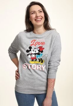 Disney Classic Mickey True Love Story - Sweater - Heather Grey -Mode Verkoop 58191aacd54947e6ae59dc5d18563e81