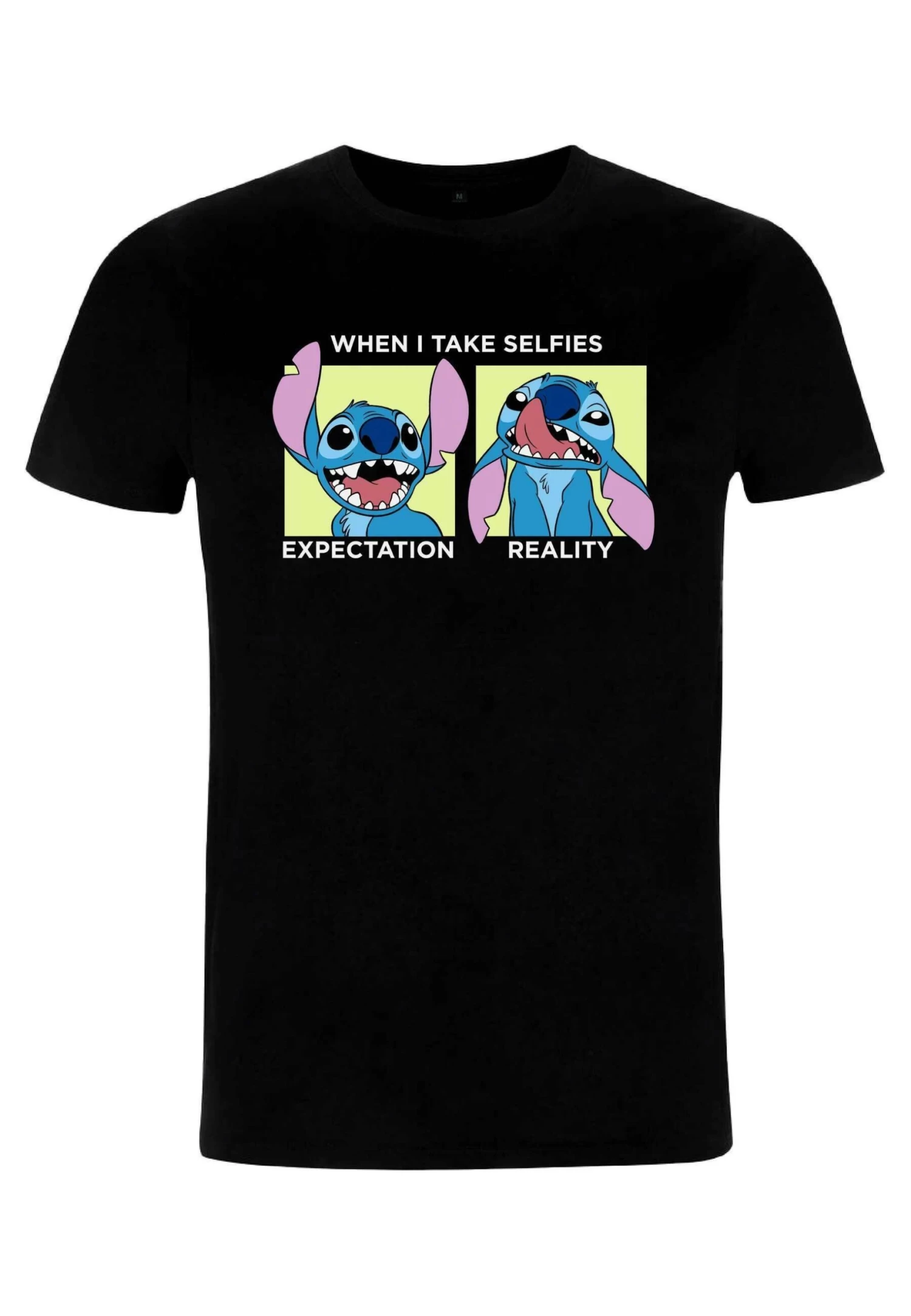 Disney LiloStitch Stitch Selfie - T-Shirt Print - Black 1 Disney LiloStitch Stitch Selfie - T-Shirt Print - Black