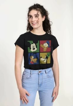 Disney Classic Mickey Block Party - T-Shirt Print - Black -Mode Verkoop 5884ab0ff39f4c3096781c4b4b8face1