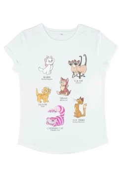 Disney Mickey And Friends Cat Breeds - T-Shirt Print - White -Mode Verkoop 5944339ff079469fbd664b3df19edf31