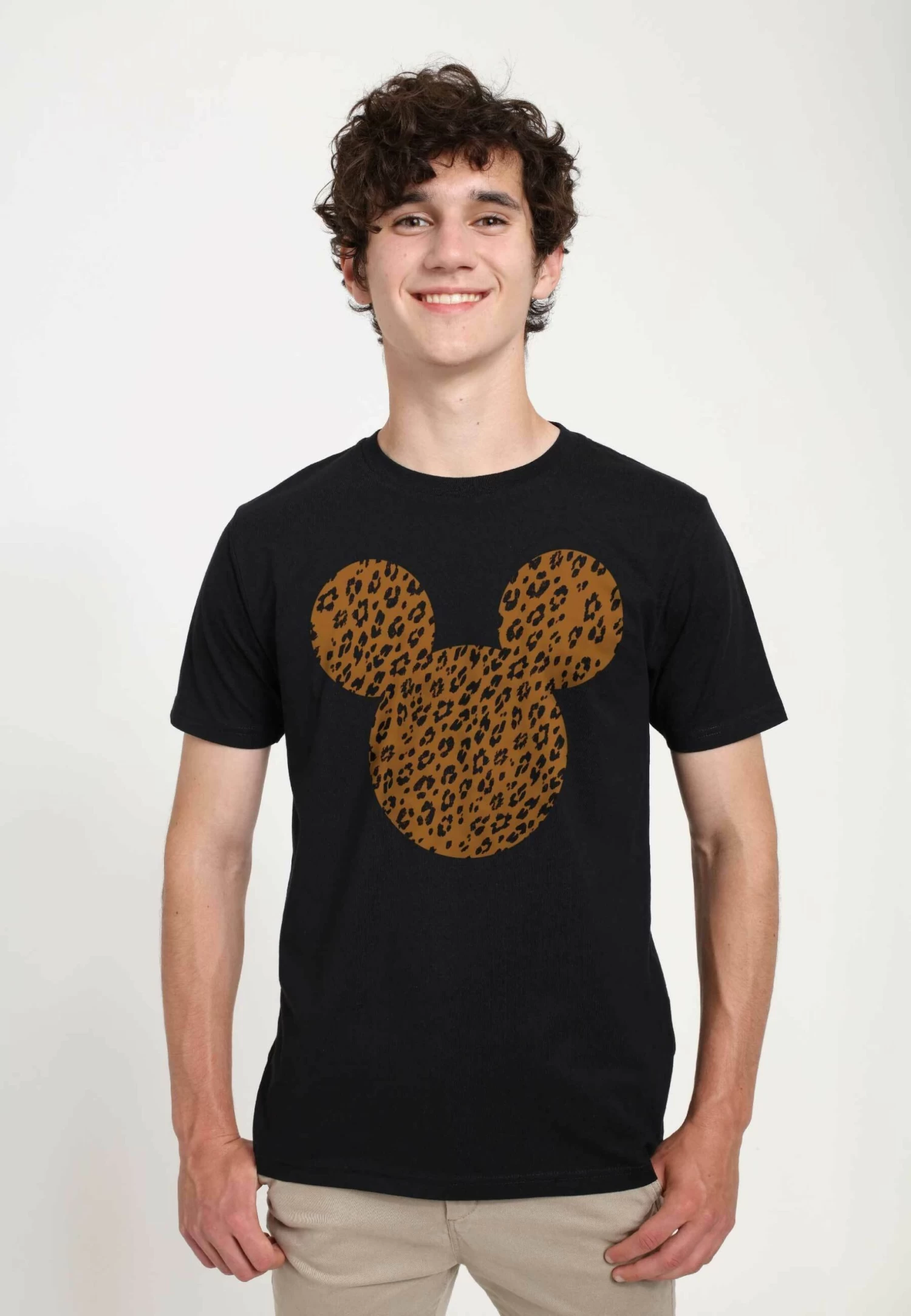 Disney Classic Mickey Cheetah Mouse Unisex - T-Shirt Print - Black 1 Disney Classic Mickey Cheetah Mouse Unisex - T-Shirt Print - Black