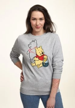Disney Winnie The Pooh Line Art - Sweater - Heather Grey