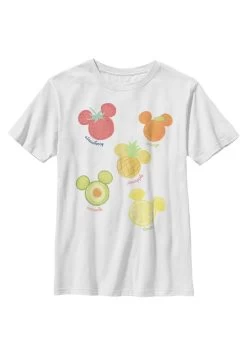 Disney Mickey Classic Assorted Fruit - T-Shirt Print - White