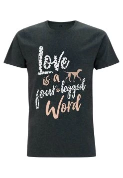 Disney 101 Dalmatians Four Legged Love Unisex - T-Shirt Print - Melange Black