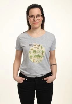 Disney Winnie The Pooh Acre Map - T-Shirt Print - Heather Grey -Mode Verkoop 61c2398eb77443e69d6e71f61c94bc1f