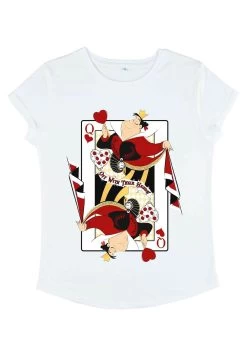 Disney Alice In Wonderland Queen Of Hearts - T-Shirt Print - White -Mode Verkoop 6276e6c420e942cc81b357d683fb6811