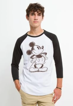 Disney Mickey And Friends Sketchy - Longsleeve - White Black -Mode Verkoop 636da5353e714172a0283d0d2cb32a50