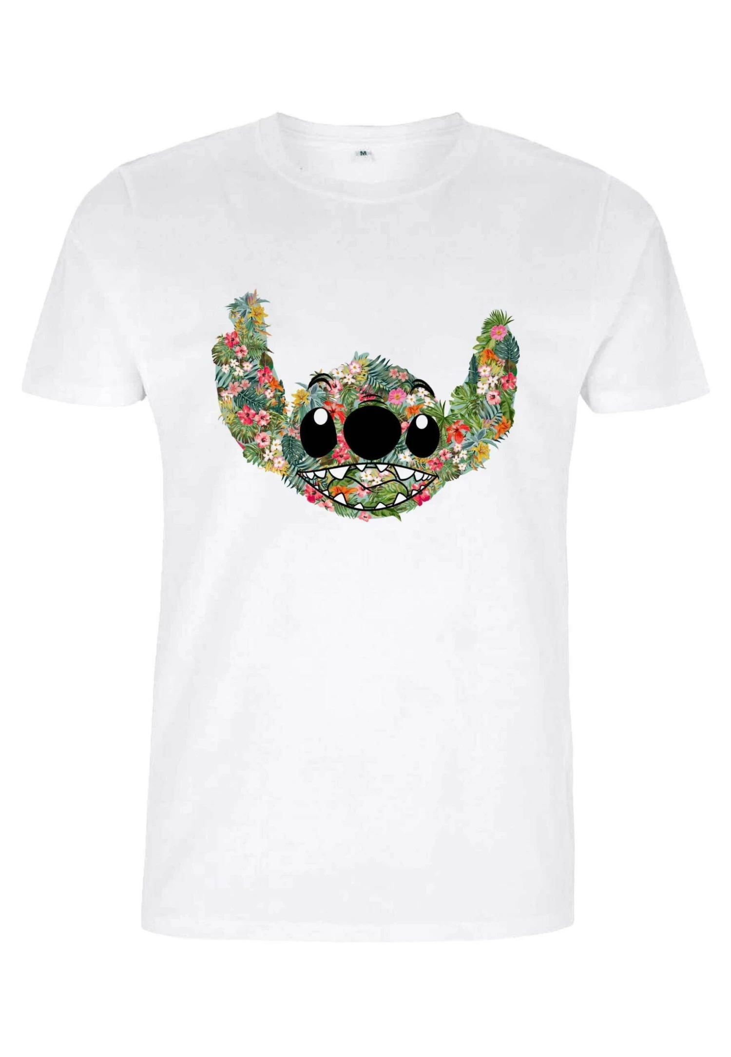 Disney Lilo & Stitch Stitch Floral Unisex - T-Shirt Print - White 5 Disney Lilo & Stitch Stitch Floral Unisex - T-Shirt Print - White - Afbeelding 5