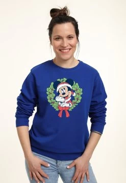 Disney Mickey Friends Mickey Christmas Wreath - Sweater - Royal Blue