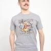 Disney Winnie The Pooh Winnie At Xmas - T-Shirt Print - Melange Grey