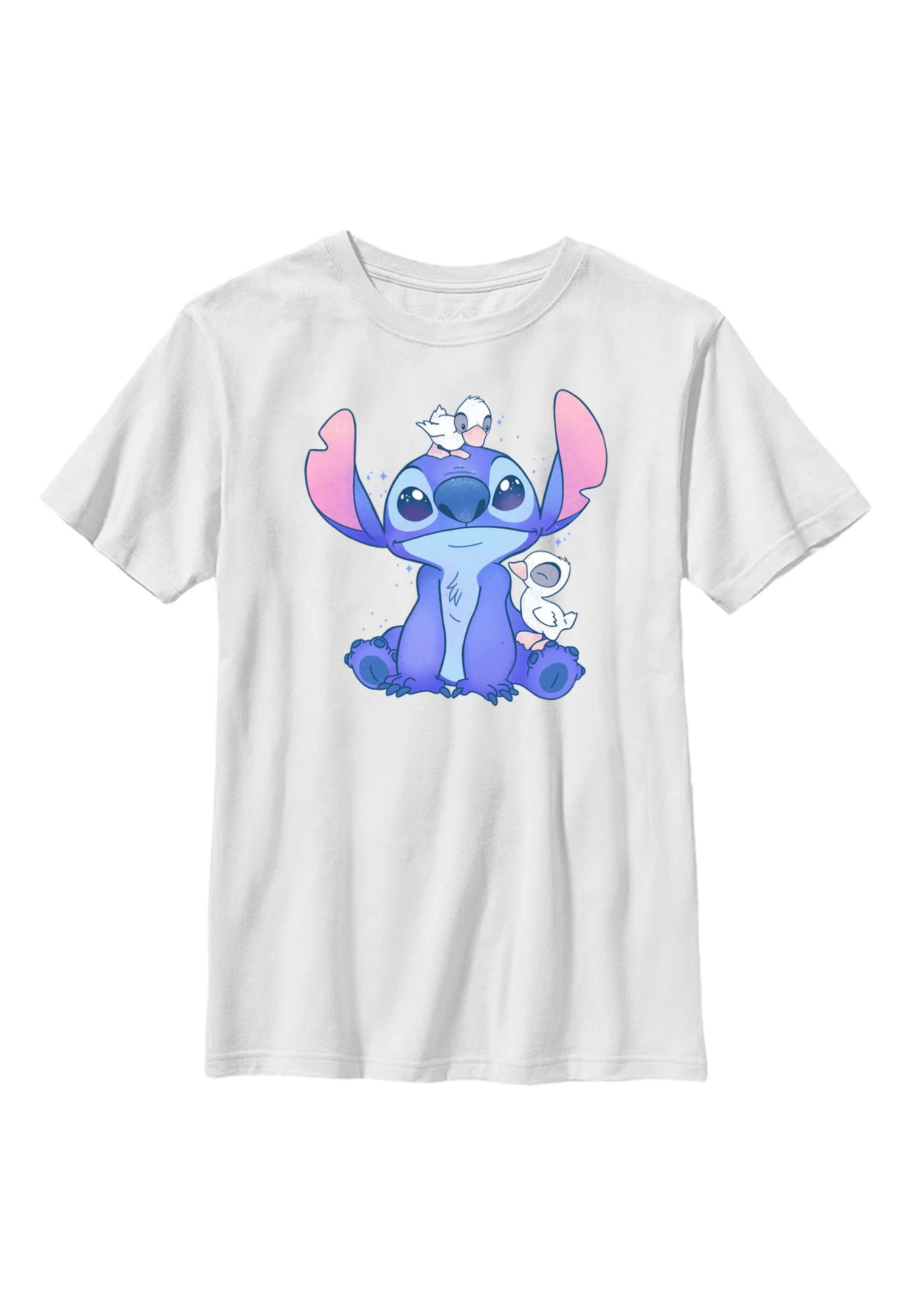 Disney Lilo Stitch Cute Ducks - T-Shirt Print - White 1 Disney Lilo Stitch Cute Ducks - T-Shirt Print - White
