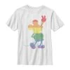 Disney Mickey Classic Love Is Love Pride Mickey - T-Shirt Print - White