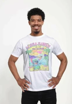 Disney Lilo & Stitch Visit The Islands Unisex - T-Shirt Print - White