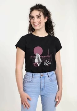 Disney The Aristocats Together In Paris - T-Shirt Print - Black -Mode Verkoop 7394086b9248417382c2b9a230cf2186