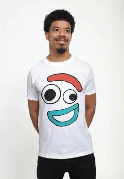 Disney Toy Story 4 Big Face Smiling Forky Unisex - T-Shirt Print - White -Mode Verkoop 743781f9abd444ee8015f808f394cccd