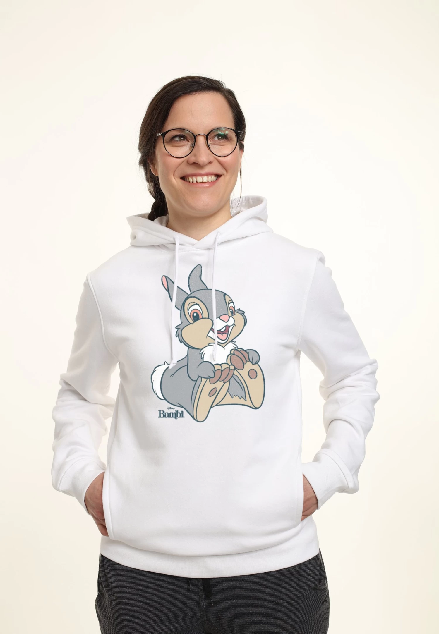 Disney Bambi Big Thumper - Hoodie - White 1 Disney Bambi Big Thumper - Hoodie - White