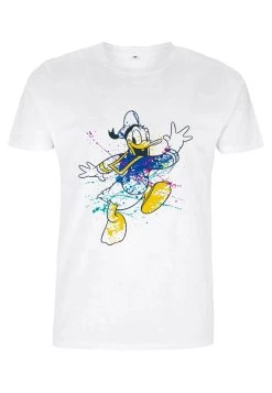 Disney Classic Mickey Splatter Donald Unisex - T-Shirt Print - White -Mode Verkoop 765df5bcdd6d4d31a5fde744bb89ce68