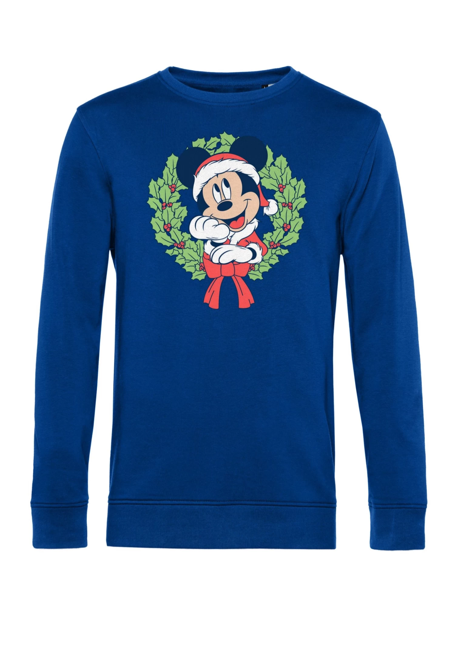 Disney Mickey Friends Mickey Christmas Wreath - Sweater - Royal Blue 4 Disney Mickey Friends Mickey Christmas Wreath - Sweater - Royal Blue - Afbeelding 4