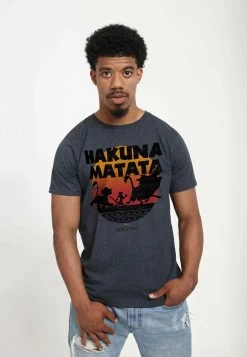 Disney The Lion King Hakuna Silos Unisex - T-Shirt Print - Melangeblack -Mode Verkoop 785c1ea221cb4448a660e679d1a05de9