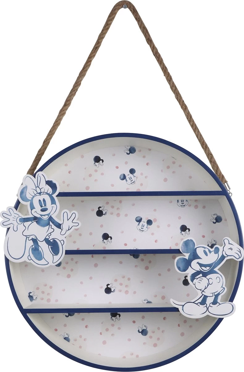 Disney Ronde Wandplank Mickey & Minnie Mouse 40 Cm 1 Disney Ronde Wandplank Mickey & Minnie Mouse 40 Cm
