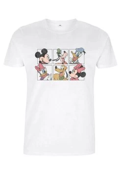 Disney Mickey Classic Mickey And Friends Grid Unisex - T-Shirt Print - White -Mode Verkoop 7d3ef2798df74319b01ef69b414c26cd