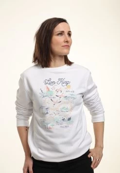 Disney The Lion King Map Of The World - Sweater - White -Mode Verkoop 7d41e3b445d44f4e9727638844fdf669