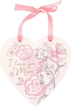 Disney Hart Hanger 101 Dalmatiërs "I LOVE YOU MUM" - 16 Cm