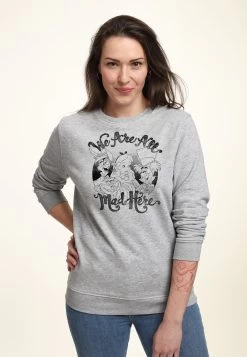 Disney Alice In Wonderland All Mad Here - Sweater - Heather Grey