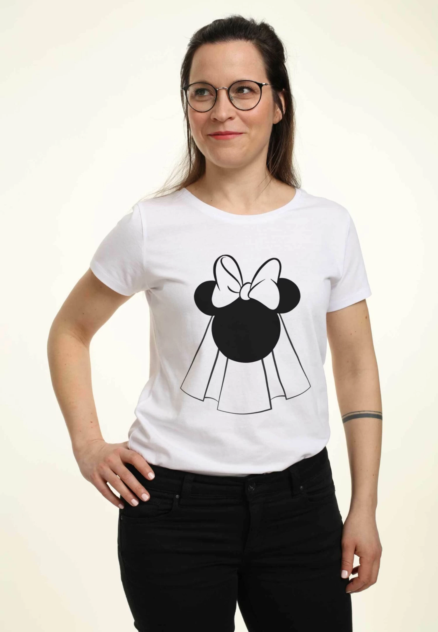 Disney Mickey Classic Mouse Bride - T-Shirt Print - White 3 Disney Mickey Classic Mouse Bride - T-Shirt Print - White - Afbeelding 3